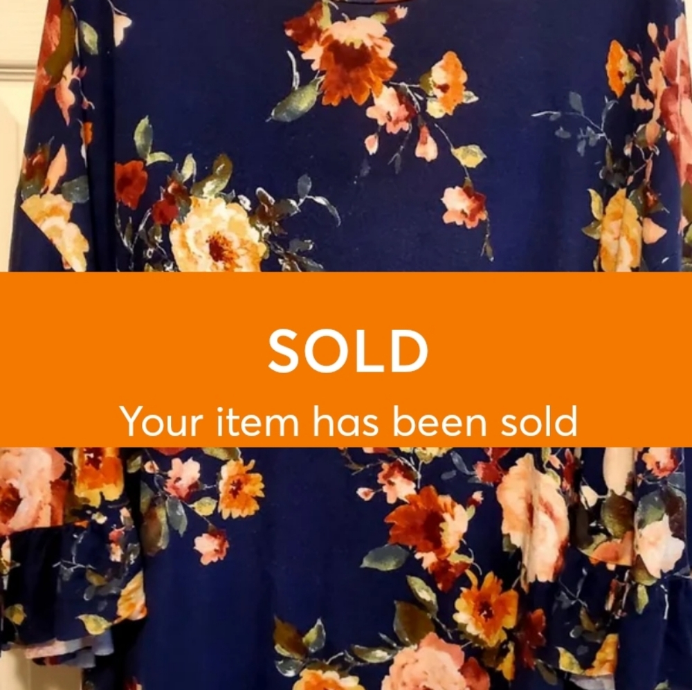 Le Lis floral tunic size XL - Picture 1 of 5